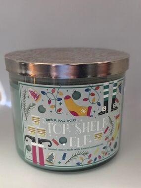 Bath & Body Works Top Shelf Elf Holiday 3 Wick Candle -NEW